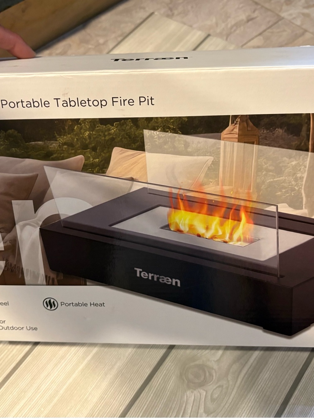 New Terræn Portable Tabletop Fire Pit - Black
